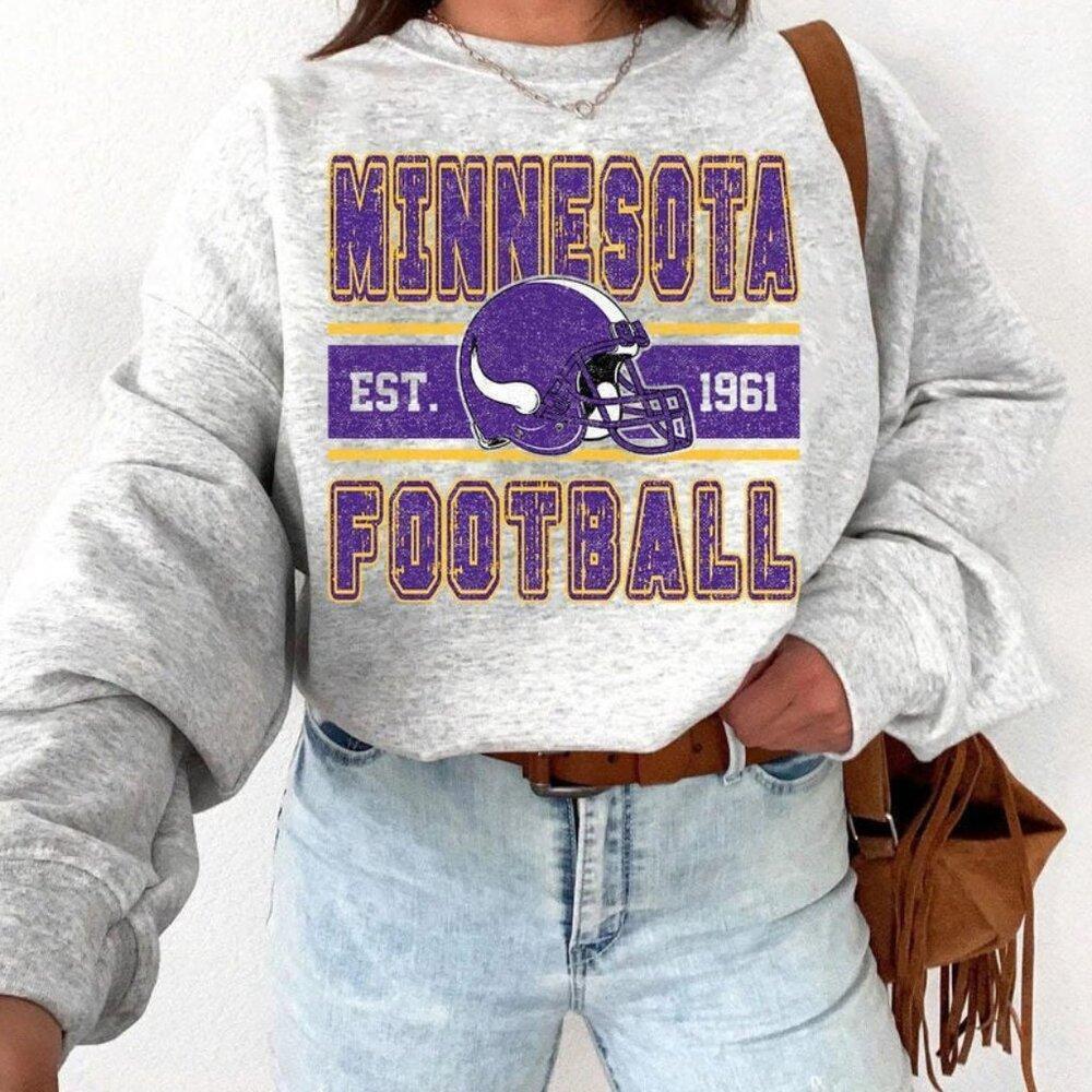 1961 Minnesota Vikings, Purple And Gold Minnesota Football Sweatshirt